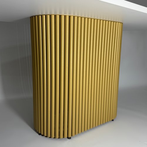 Обеденный стол TRUBIS Wood Oval белый/золотой, 180 х 90 см