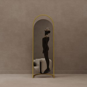 Зеркало в золотой раме EVELUM, 163 х 54 см