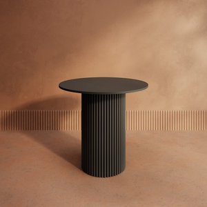 Обеденный стол TRUBIS Wood L D80 см, черный