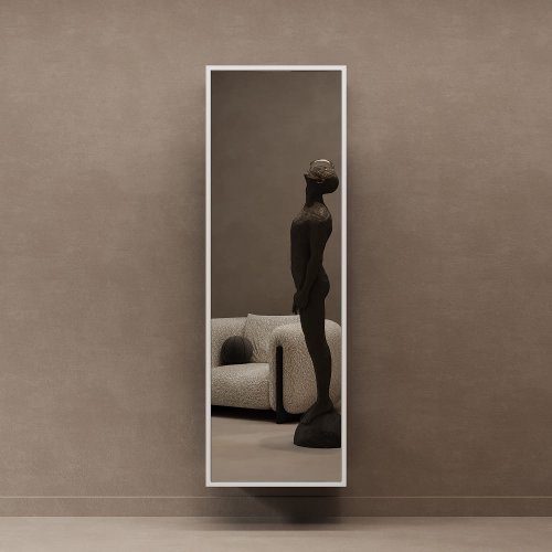 Зеркало-стеллаж KATARIS L белый, 180 x 60 см