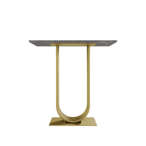 Консоль ARFEO 80 х 35 см, темный мрамор/золотой