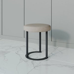 Пуф HORSIX 38 х 38 см, бежевое сиденье/черный