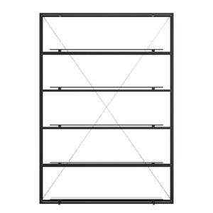 Стеллаж DEFALE черный, 40 х 142 х 202 см