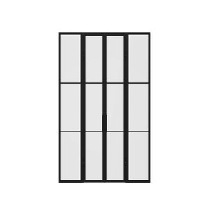 Распашная перегородка с бесцветным стеклом CHAIROVIA 160 х 260 см