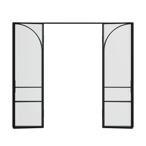 Распашная перегородка с бесцветным стеклом FLYIOT 300 х 260 см