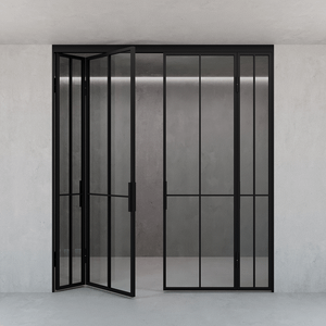 Перегородка-гармошка с бесцветным стеклом METHOYA