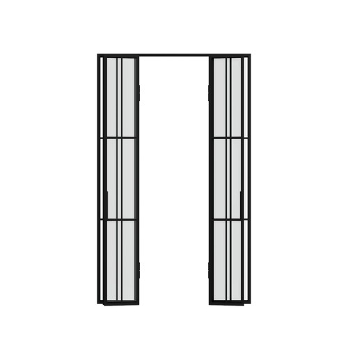 Распашная перегородка с бесцветным стеклом BORKUMA Slim 160 х 260 см