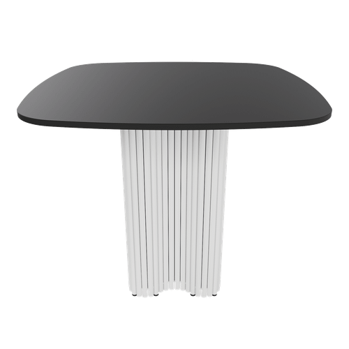 Обеденный стол TRUBIS Wood CLEVER 90 см, черный/белый