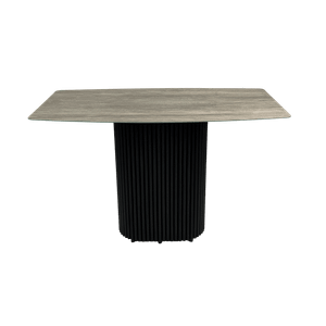 Обеденный стол TRUBIS Wood+Glass с фотопечатью под камень, 120 х 71.5 см