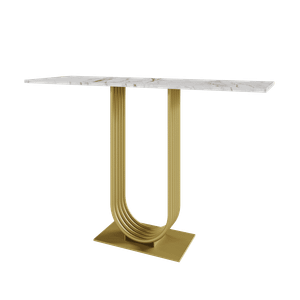 Консоль ARFEO 120 х 40 см, белый мрамор/золотой