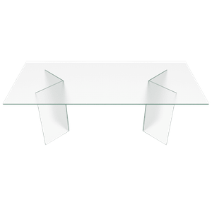 Обеденный стол BAAKIS 200 х 90 см, матовое стекло