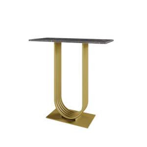 Консоль ARFEO 80 х 35 см, темный мрамор/золотой