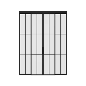 Раздвижная перегородка с бесцветным стеклом BORKUMA 200 х 260 см