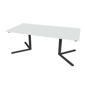 Рабочий стол PINGUM Duo белый/черный, 200 х 100 см