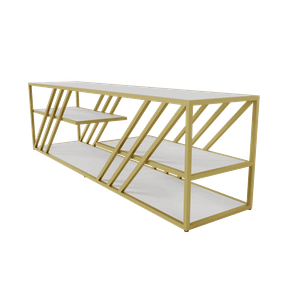 Тумба LATTISO белый/золотой, 194.2 х 43.2 см