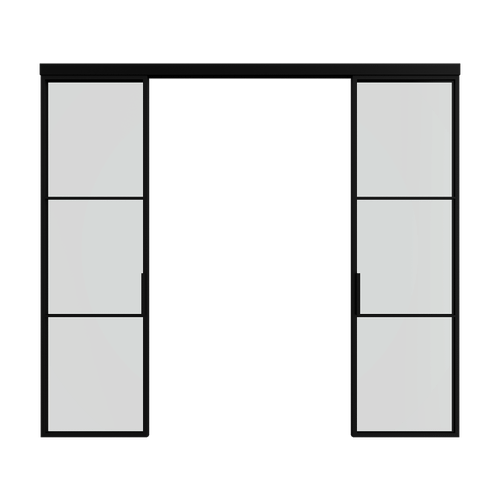 Раздвижная перегородка с бесцветным стеклом CHAIROVIA 300 х 260 см