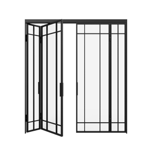 Перегородка-гармошка с осветленным стеклом FLOROVIA