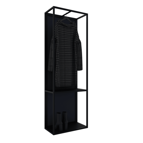 Зеркало-стеллаж KATARIS L черный, 180 x 60 см