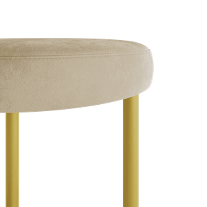 Пуф HORSIX 38 х 38 см, бежевое сиденье/золотой