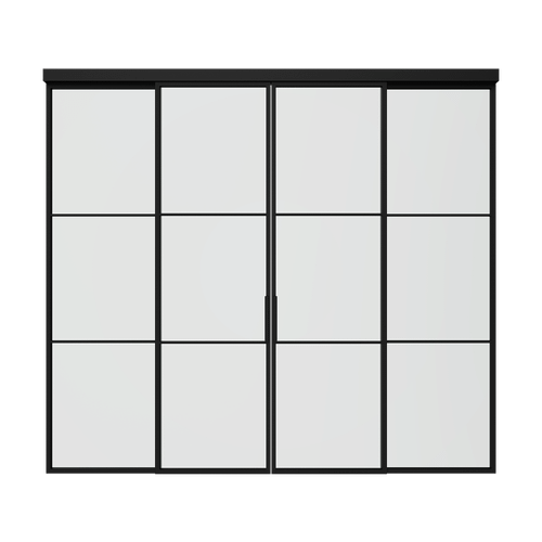 Раздвижная перегородка с бесцветным стеклом CHAIROVIA 300 х 260 см