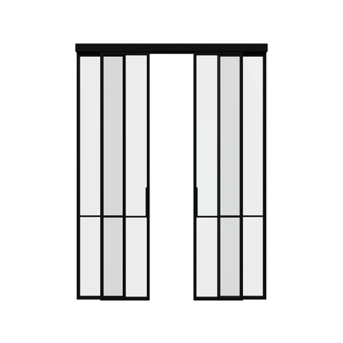 Раздвижная перегородка с бесцветным стеклом DIRONTA Slim 200 х 260 см