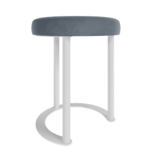 Пуф HORSIX 38 х 38 см, серое сиденье/белый