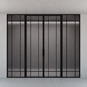 Распашная перегородка с осветленным стеклом FLOROVIA