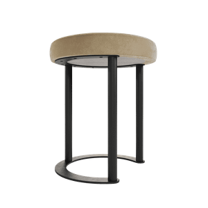 Пуф HORSIX 38 х 38 см, бежевое сиденье/черный