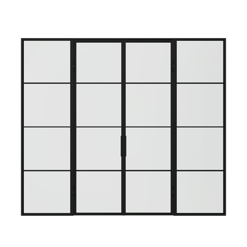 Распашная перегородка с бесцветным стеклом CALISTASA 300 х 260 см