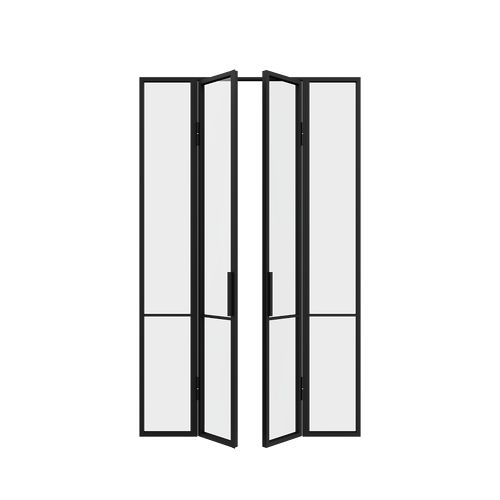 Распашная перегородка с бесцветным стеклом DIRONTA Slim 160 х 260 см