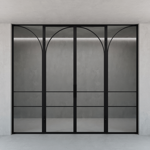 Распашная перегородка с бесцветным стеклом FLYIOT 300 х 260 см