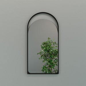 Зеркало в черной раме ARKELO S, 102 х 52 см