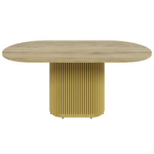 Обеденный стол TRUBIS Wood Oval 180 х 90 см, орех/золотой