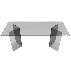 Обеденный стол BAAKIS 180 х 90 см, тонированное стекло