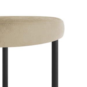 Пуф HORSIX 38 х 38 см, бежевое сиденье/черный