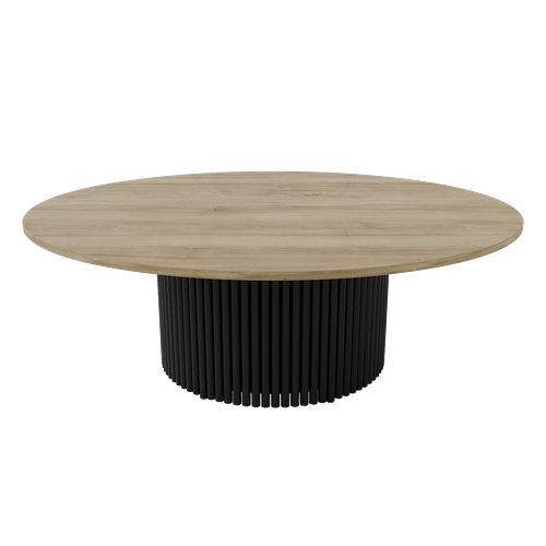 Журнальный столик TRUBIS Wood M D120 см, орех/черный