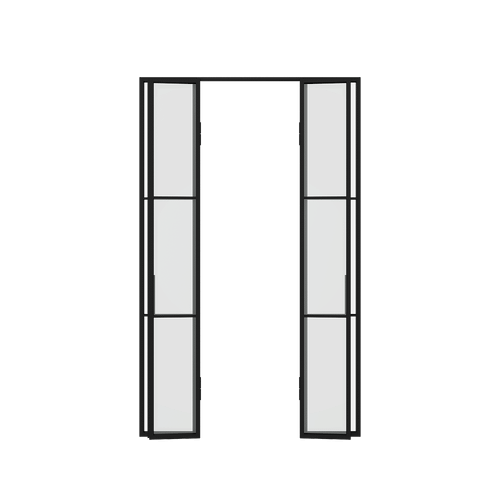 Распашная перегородка с бесцветным стеклом CHAIROVIA Slim 160 х 260 см