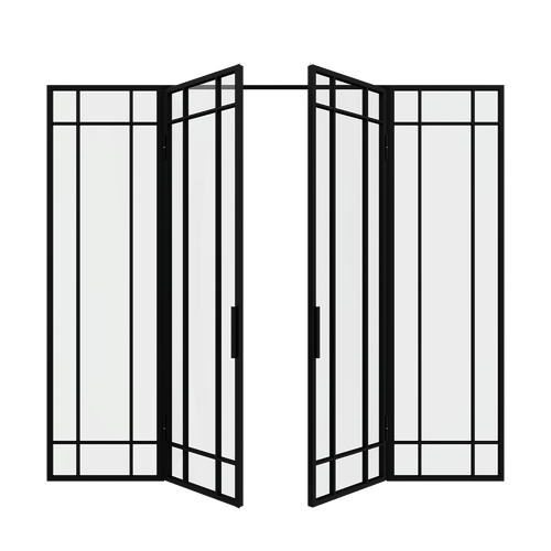 Распашная перегородка с бесцветным стеклом FLOROVIA 300 х 260 см