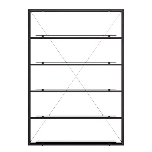 Стеллаж DEFALE черный, 40 х 142 х 202 см