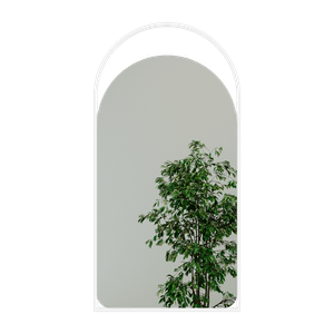 Зеркало в белой раме ARKELO S, 102 х 52 см