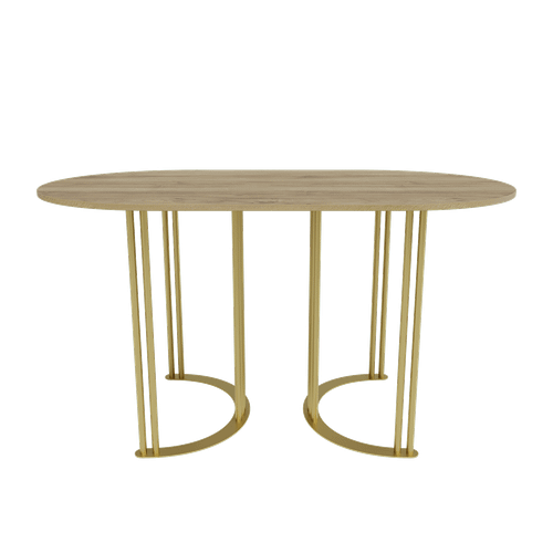 Обеденный стол VIOLUR 140 х 80 см, орех/золотой