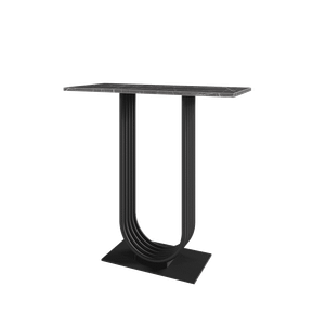 Консоль ARFEO 80 х 35 см, темный мрамор/черный