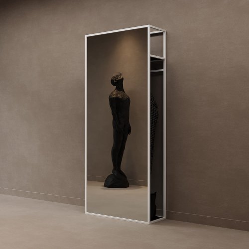 Зеркало-стеллаж KATARIS XL белый, 200 x 80 см