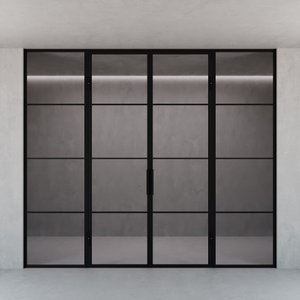 Распашная перегородка с осветлённым стеклом CALISTASA