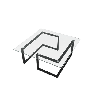 Журнальный столик CRYLOXAR чёрный, 100 х 100 х 43 см