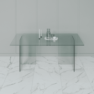 Обеденный стол BAAKIS 160 х 90 см, бесцветное стекло