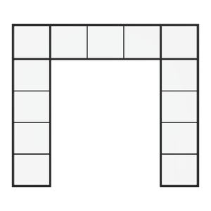 Статичная перегородка с бесцветным стеклом GYRONTE