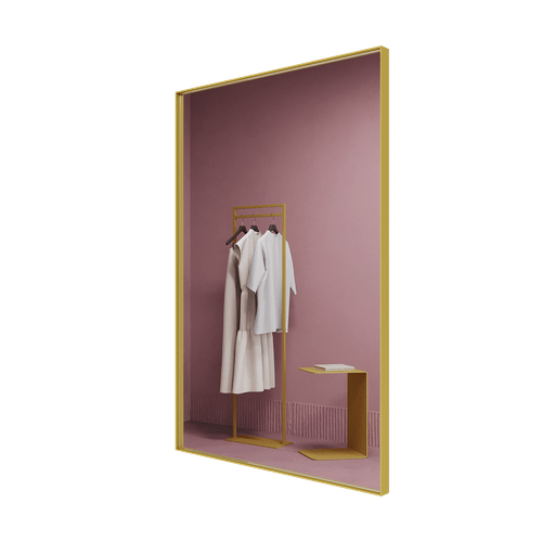 Зеркало в золотой раме HALFEO S Slim, 120 х 80 см