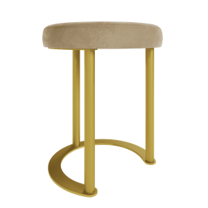 Пуф HORSIX 38 х 38 см, бежевое сиденье/золотой