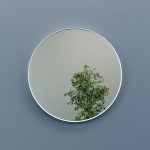 Зеркало в белой раме RAUNTEL M, 80 х 80 см